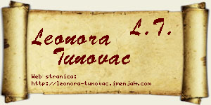 Leonora Tunovac vizit kartica